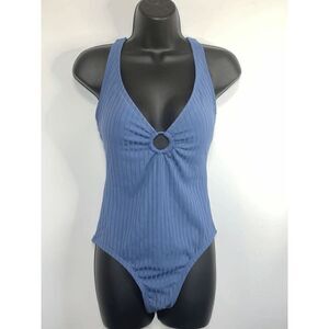 Kona Sol V Neck Back Tie One Piece Swim Suit Size Medium